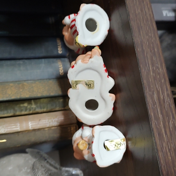 Vintage enesco candy cane pajama piglets pigs Christmas decor grannycore knick k - Picture 11 of 13